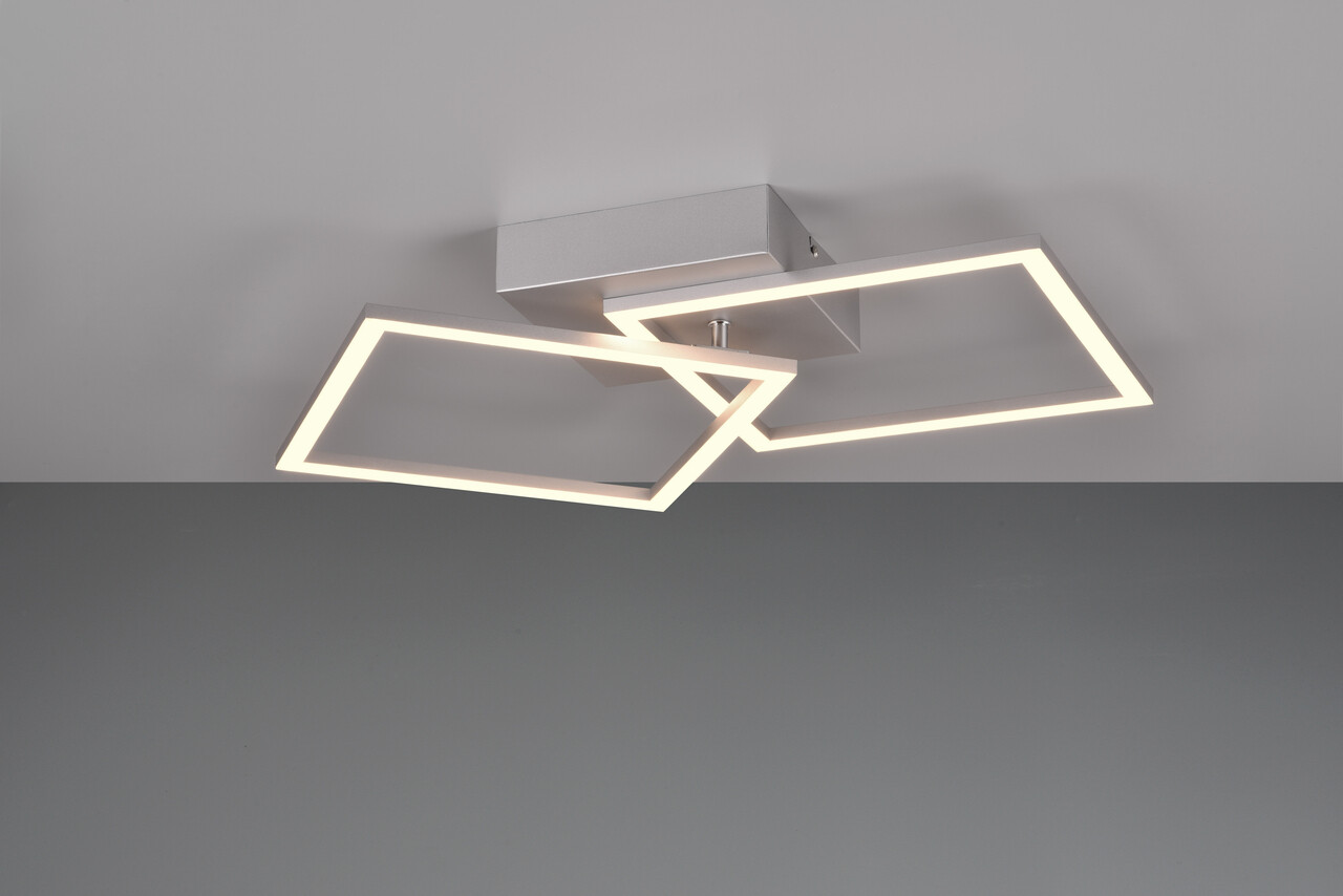 Plafoniera Trail, RL, 44.5x39.5x6.9 cm, 20W, 1x SMD, metal, gri - imagine 7